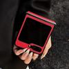 For Samsung Z Flip 5 6 7 Leather Case Pure Color 3 In 1 Hinge Protection Shockproof Cover for Samsung Galaxy Z Flip 3 4 5 6 7