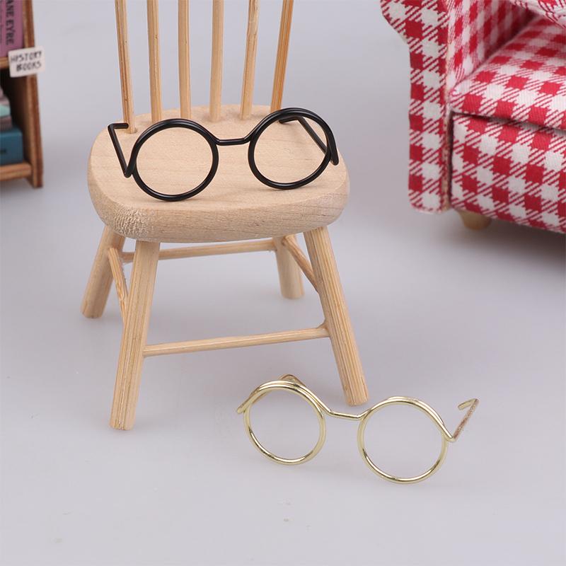 10Pcs Retro Mini Metal Round Doll Glasses Frame Lensless Miniature Eyewear Great For Plush Doll Decoration Accessories