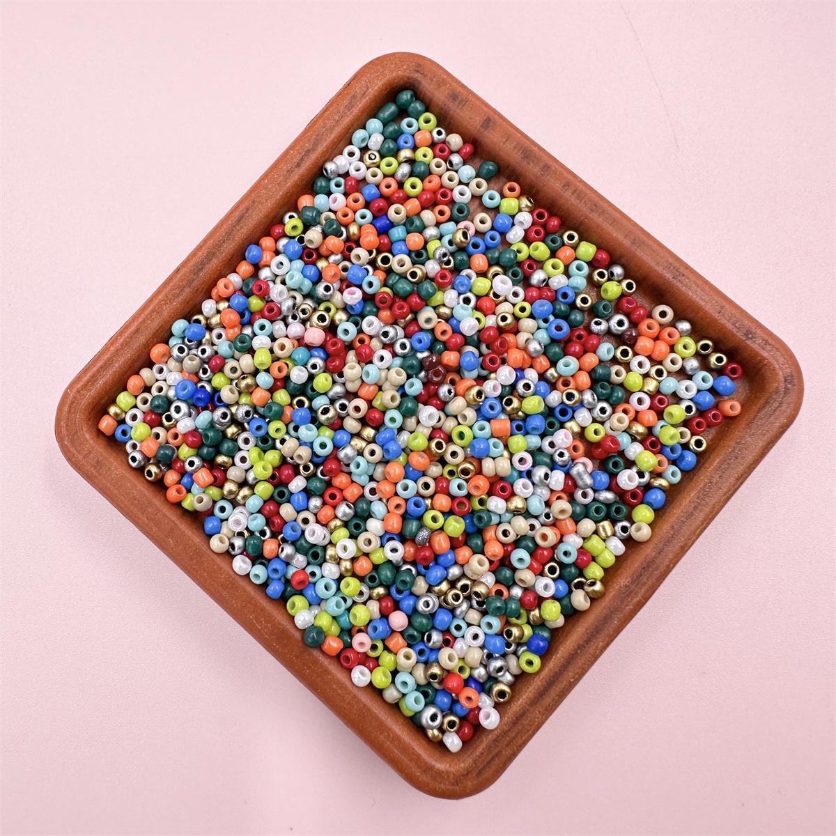 

3000 шт., 2 мм, браслет, ожерелье, бисер, фурнитура для аксессуаров, мини-шарм, разделительные бусины для изготовления ювелирных изделий, сделай сам, чешское стекло разноцветный