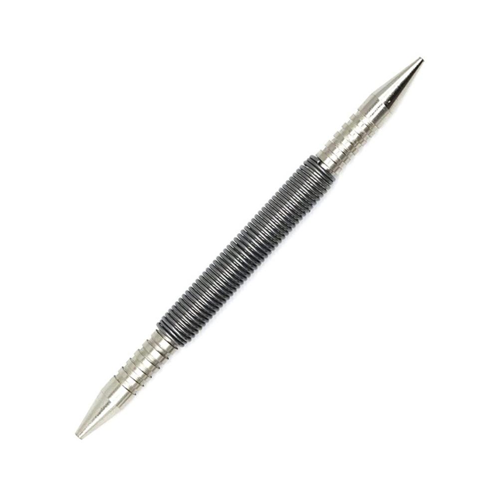 2 Pieces Spring Tools Hammerless Center Punch Hammerless Spring Pin Punch Steel Single/Double Ended Force Door Pin Removal Tool