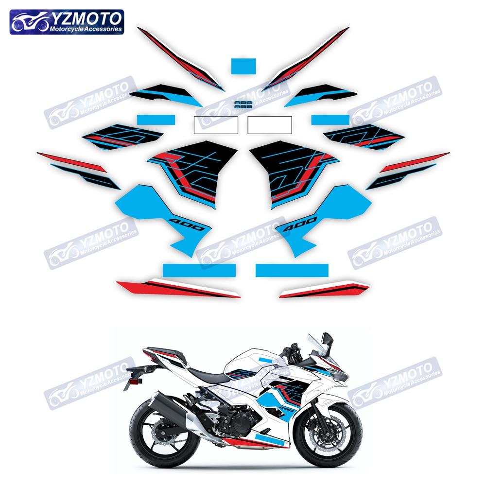 For NINJA400 2018 2019 2020 2021 2022 2023 Motorcycle Sticker Racing Full Car Motorbike Fairing Reflective Decal Stickers Kit