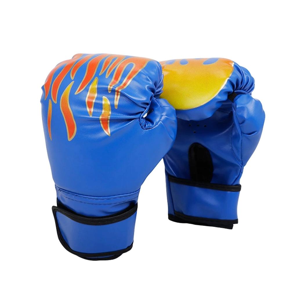 Children's Boxing Gloves,  Children's Unisex PU Flame Printed Gloves,  Fitness Hand Gloves