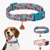 Fashionable And Trendy Cat Collar With Strawberry Watermelon Print For Pets Neck Less Traction Adjustable Collar