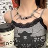 Dark Cyberpunk Style Irregular Titanium Steel Necklace High Fashion Cool Choker Fashion Neck Accessories For Men And Women