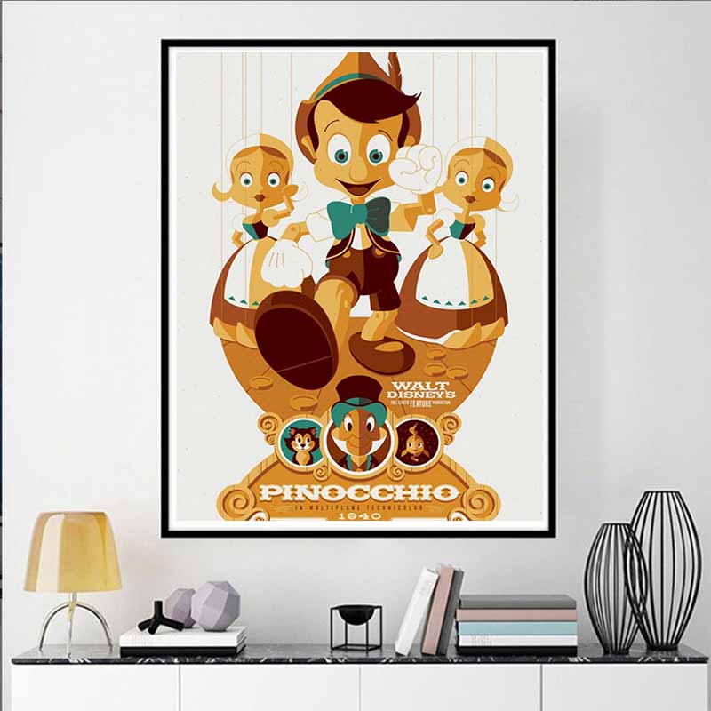 Disney Diamond Painting Pinocchio Creative Poster Cute Cartoon Cross stitch Complete Set of Creative Mosaic 5D DIY Home Decoration