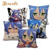 Custom Lucky Star Pillowcase Cartoon Girl Wedding Decorative Cotton Linen Pillow Case for Home Pillow Cover 45X45cm One Side