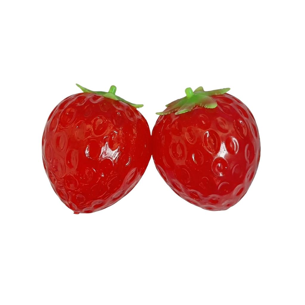 Strawberry Shape Stress Relief Toy 5cm Soft Material for Hand Exercise and Sensory Relaxation Use