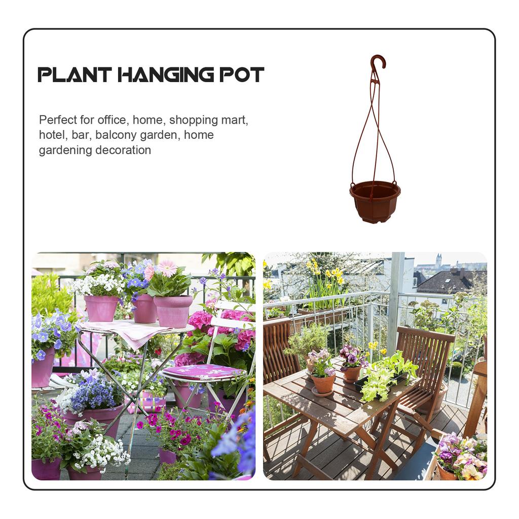 6Sets Hanging Flowerpot Plastic Succulent Planter for Orchid Chlorophytum Comosum Home Office Bar Hotel Balcony Decor Flowerpot