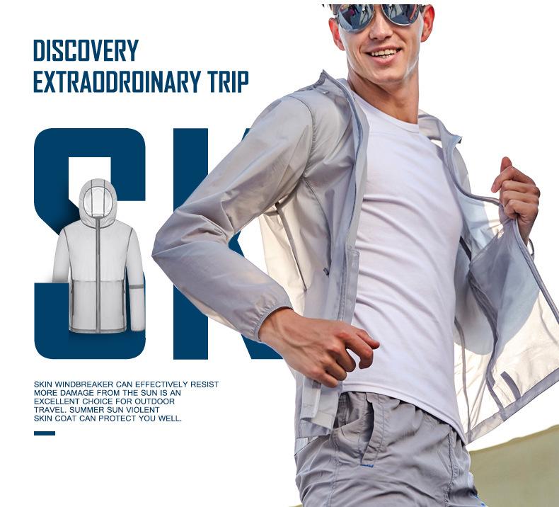 Unisex UV-Protective Lightweight Windbreaker for Outdoor Sports and Fishing