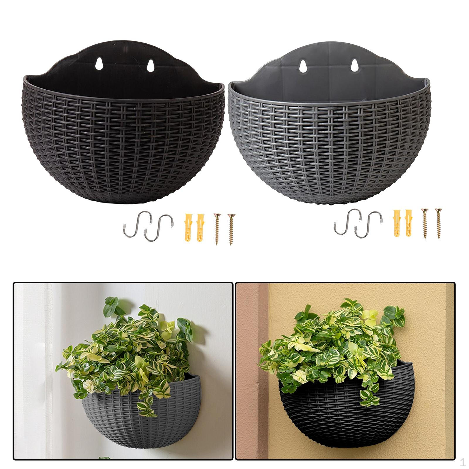 

2 шт. Современный самополивающийся подвесной горшок Держатели для цветочной корзины Ваза Балконный настенный кашпо для