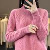 2023 Women's Cashmere Wool High Neck Thick Knit Sweater