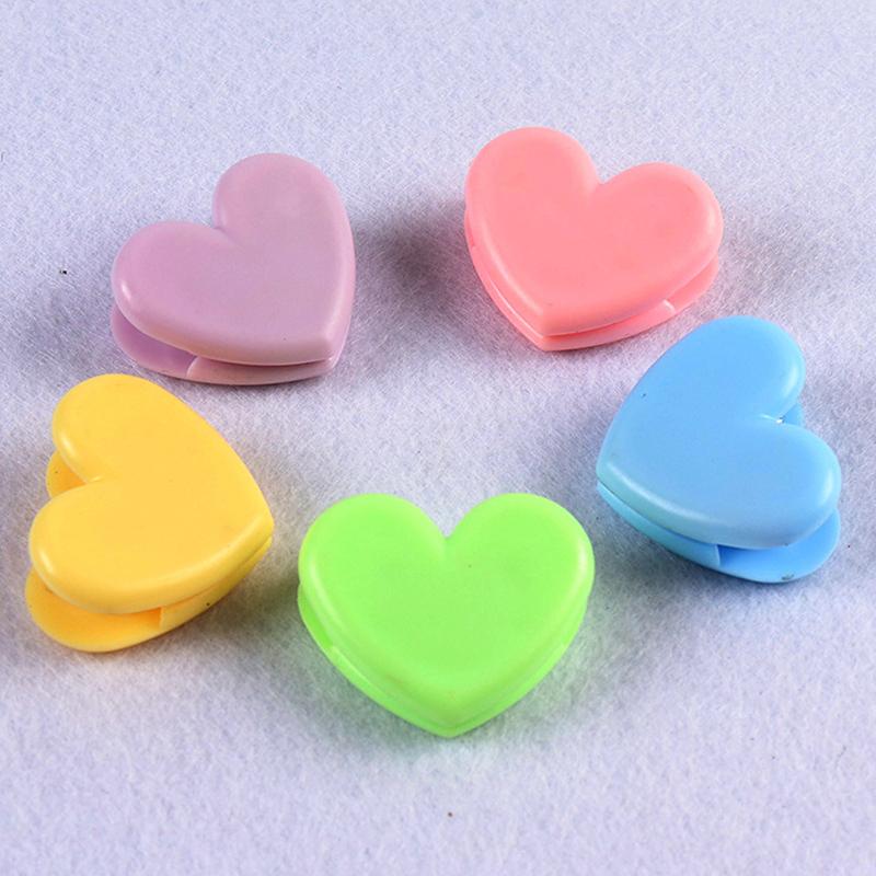 10Pcs Heart Shape Bulldog Grip Clips Food Bag Sealing Clamp Paper File Ticket Binder Photo Organizer Kitchen Office School