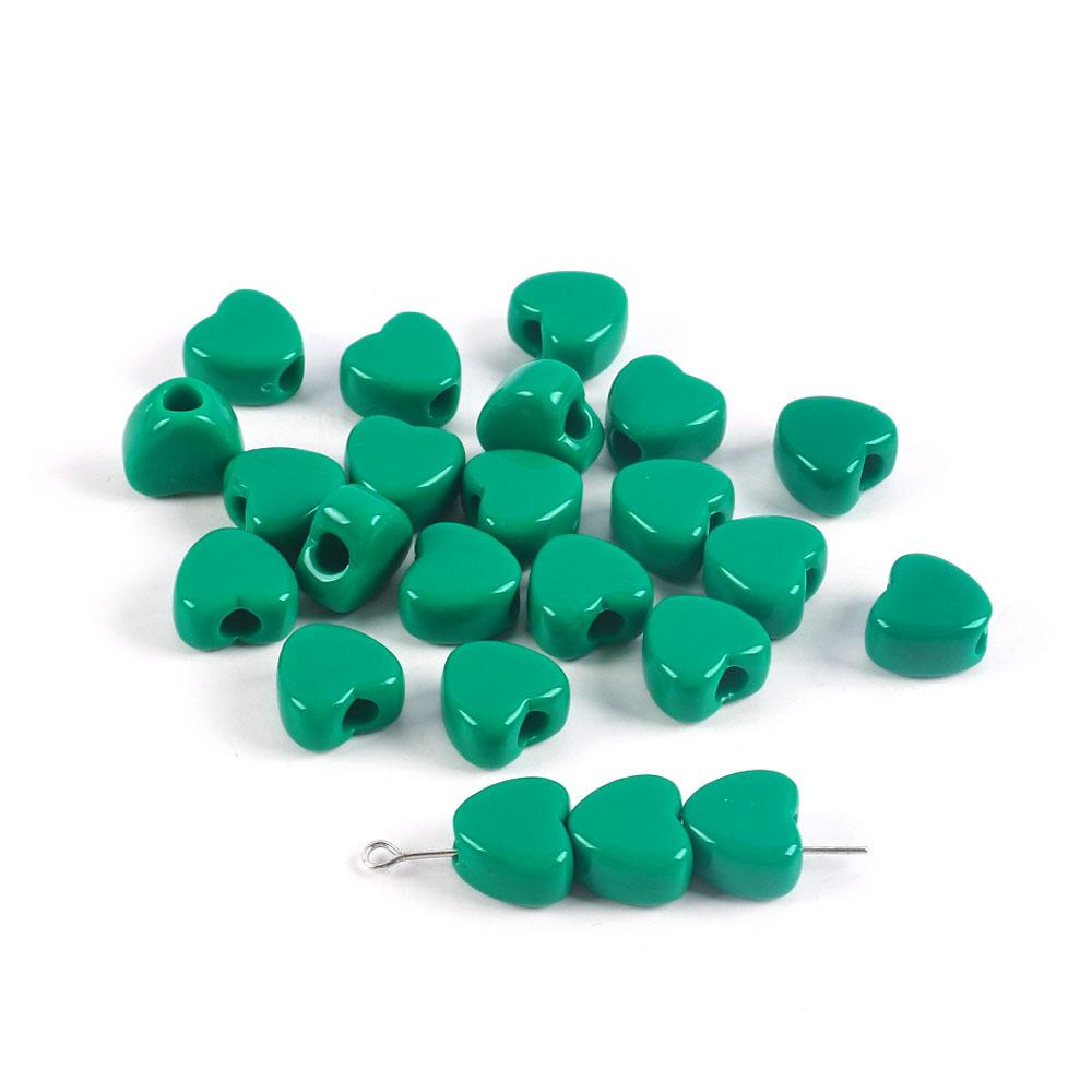 Acrylic Large Hole Beaded Solid Color Beads Love Beads Loose Beads Peach Heart Handmade Diy Necklace Mobile Phone Chain Accessories