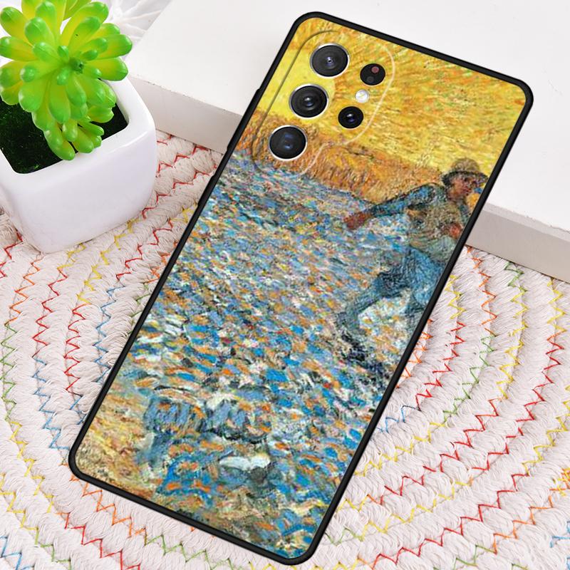 Paintings Starry Night Van Gogh Silicone Phone Case For Samsung Galaxy note 10 pro S26 S25 S24 S23 S22 S21 Plus Ultra Capa Cover