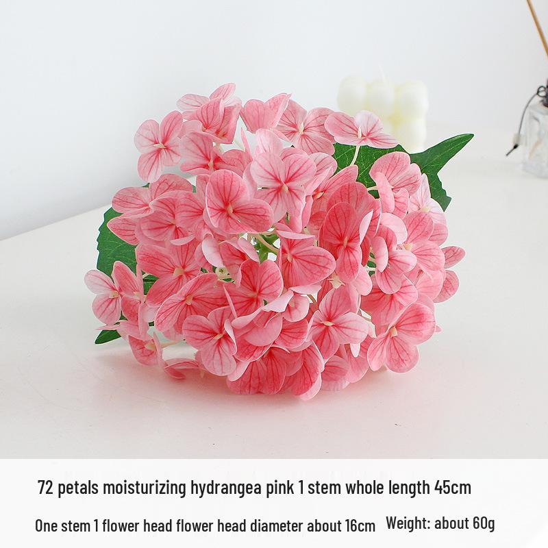 72 Blütenblätter Hortensie 3D-gedruckte künstliche Blume - Hydrierende Haptik Kunstblume für Hochzeitsdekorationen.