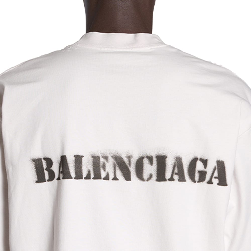 Balenciaga SS24 T Shirt Loose Fit Men's White 764235TQVA33307