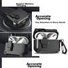 AirPods 3 Case, Shockproof Armor Shell for Third Generation Apple Wireless Bluetooth Earphones, Anti-Loss Smart Opening Clasp with Hook, Black
