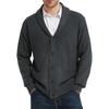 Herrenmantel aus Wollmischung mit Schalkragen, Pullover, Strickjacke mit Taschen, weiche, warme Strick-Winterjacke für die Arbeit, Partys und Sport