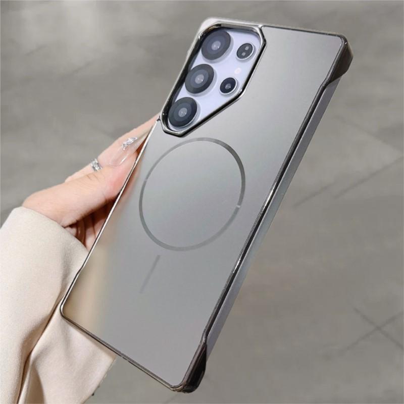 Frameless AG Matte For Magsafe Case for Samsung Galaxy S25 S24 S23 Ultra Magnetic Wireless Charging Luxury Plating Armor Cover
