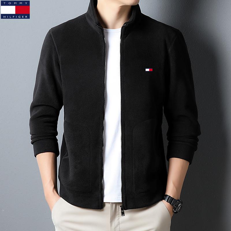 Tommy Polar Fleece Double-Sided Velvet Warm Casual Jacket for Men