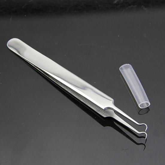 Curved Stainless Steel Blackhead Acne Pimple Clip Remover Face Cleaner Tool