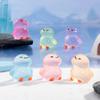 6Pcs Cute Mini Realistic Luminous Penguin Miniatures Figurines Resin Crafts Car Room Tabletop Gardening Ornaments Decoration