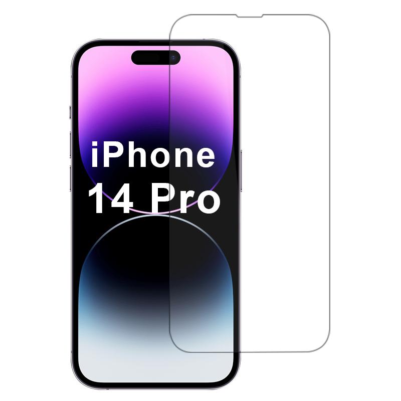 

For iPhone 14 Pro Screen Protector 2.5D Clear High Aluminum-Silicon Glass Film Type A