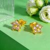 Exquisite Zircon Five-Petal Flower Bracelet for Women Gold Plated Lucky Flower Bracelets Luxurious Jewelry Gift