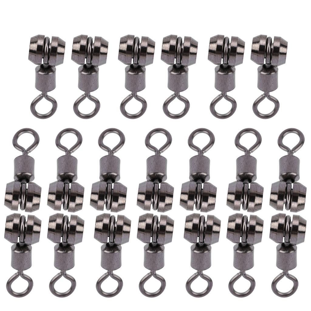 20pcs Copper Enhanced Version European Type Swivel Hook Gear Connector Fishing EquipmentL