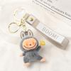 Flocking Yoga Keychain Small Pendant Cartoon Cute Doll Keychain Small Gift