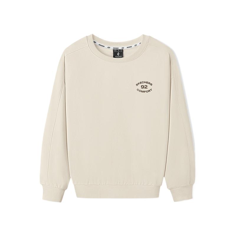 Skechers Sport Alliance Series Simple Comfortable Fashion Versatile Trendy Crew Neck Sweatshirt Unisex Sweatshirt L325U083-001J S
