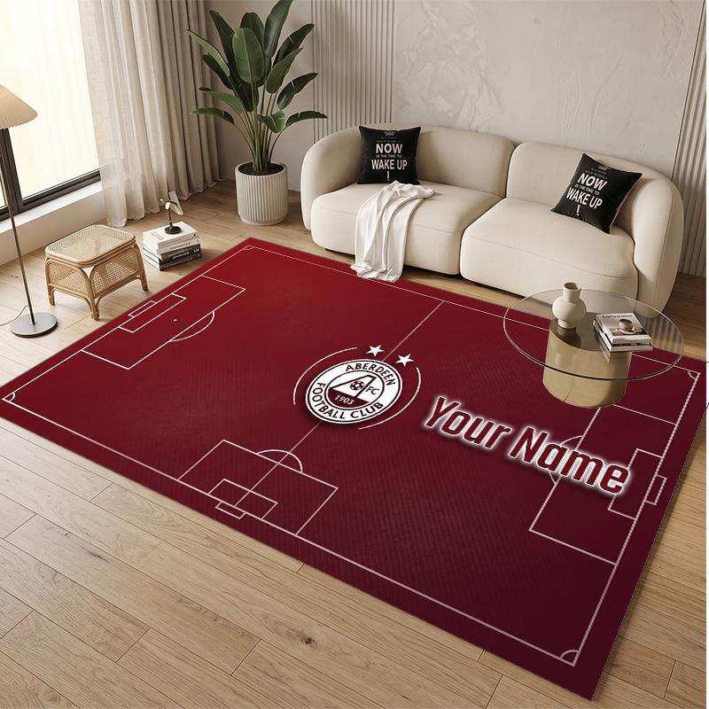 Personalized Crystal Velvet Carpet Aberdeen FC Pattern Non Slip Floor Rug