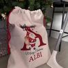 Custom Santa Sack Canvas Christmas Present Gift Bag for Him Her Kids Adult Decoration Christmas Ornaments New Year Xmas Stocking