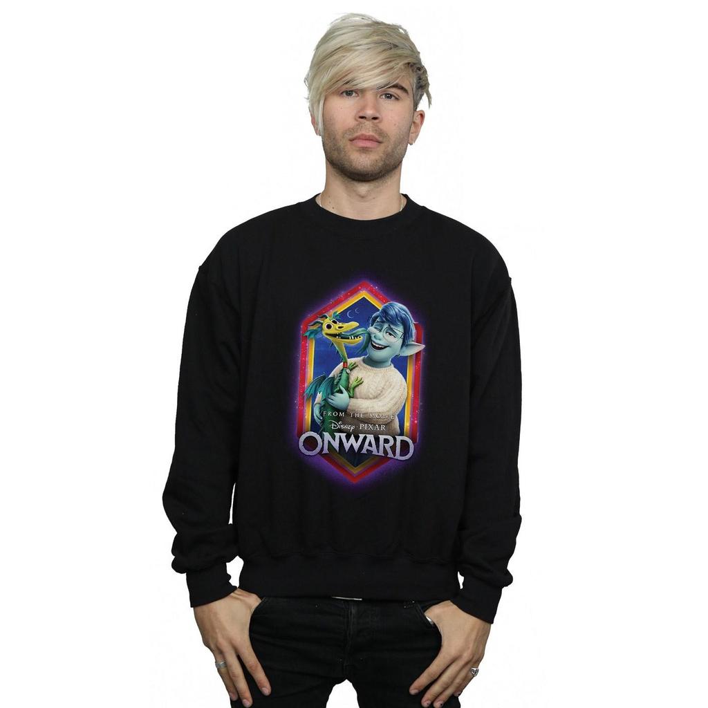 Disney Mens Onward Laurel And Blazey Crest Sweatshirt