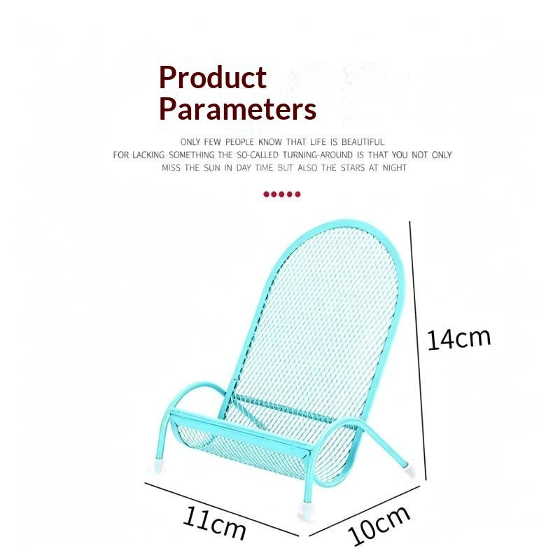 Wrought Iron Phone Stand Heavy Duty Stable Base Ergonomic Design Universal Holder for Bed Desk All Smart Phones