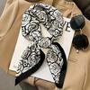 Literary Fashionable New Square Scarf Simulation Silk Silky Scarf Binding Silky Scarf Decorative Headscarf Scarf