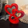 yangyizhi Intertwined Hearts Figurine, 3D Printed Love Statue, Table Centerpiece Sculpture for Living Room Wedding Romantic Gift