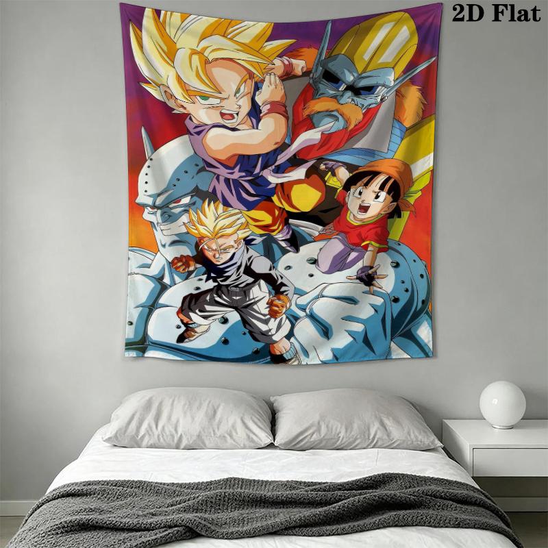 DRAGON BALL Wall Tapestry Aesthetic Wall Hanging Printed Fabric Blanket Decorative Tapestries for Bedroom Living Room Home Decor