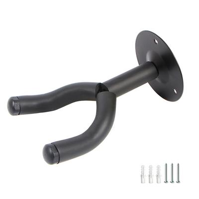 4Pcs Guitar Wall Mount Hanger Hook Acoustic Electric Bass Metal Holder Round Black Universal Instrument Accessories