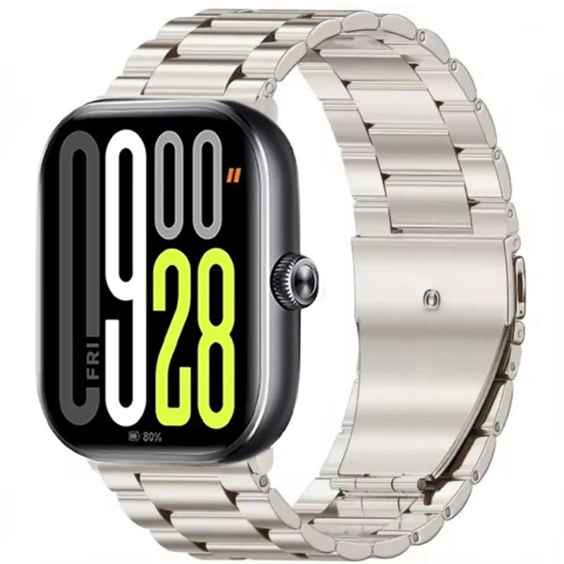 Metal Strap for Redmi Watch 5/Redmi Watch 4 Adjustable Stainless Steel Bracelet for Xiaomi Mi Band 9 Pro/Mi Band 8 Pro Wristband