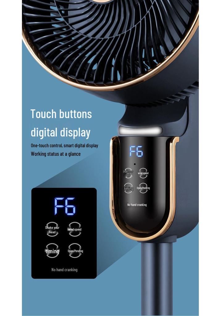 2026 Silent Vertical Floor Fan with Remote Control for Dormitory Use