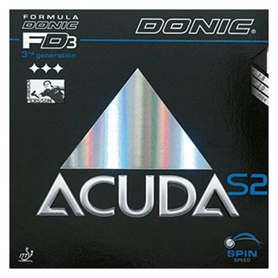 DONIC Acuda S2 Table Tennis Soft AL049 Rubber, Black, 2.0mm,