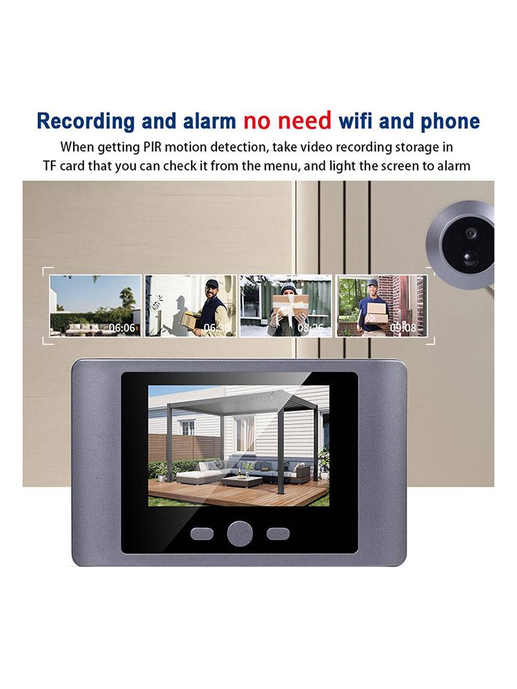 Mini Peephole Smart Wireless Door Viewer Camera PIR Motion Detection Digital Peephole Eye Viewer 2.8 Inch Doorbell Door Camera