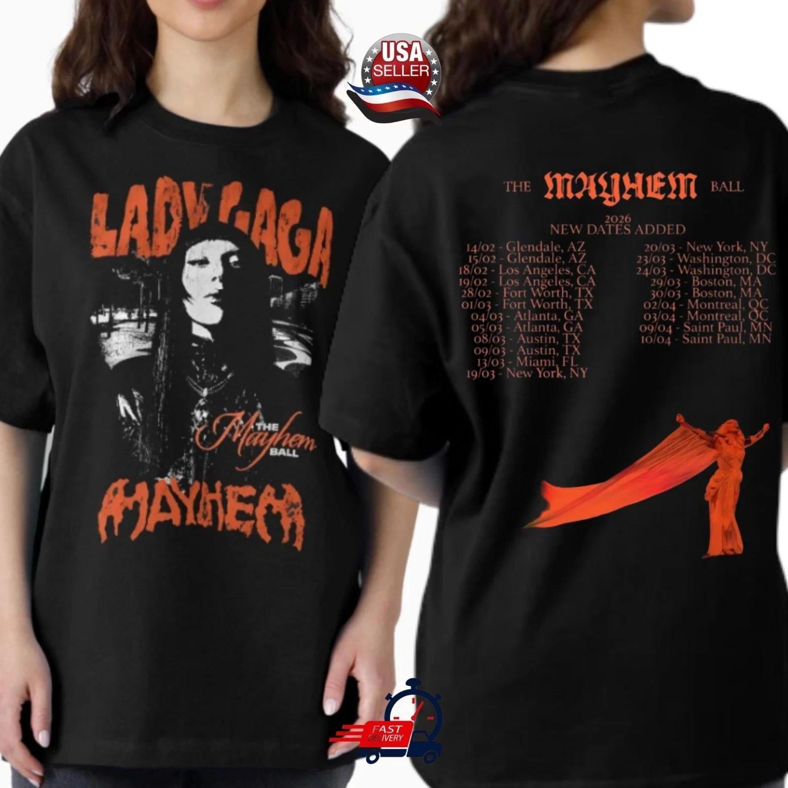 Lady Gaga The Mayhem Ball Tour 2026 US T-Shirt XXXXL