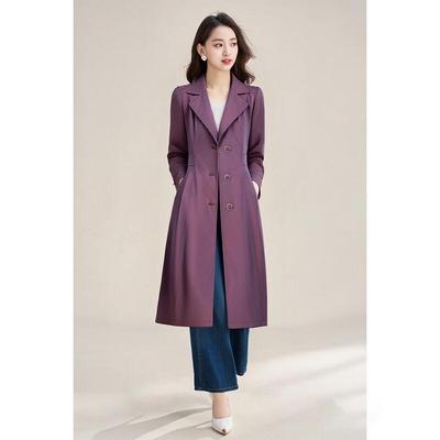 Women's Mid-Length Lapel Trench Coat