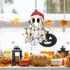 Halloween Cute Ghost Suncatcher Stained Glass Style Acrylic Window Hanging Ghost Light Catcher for Window Wall Decor