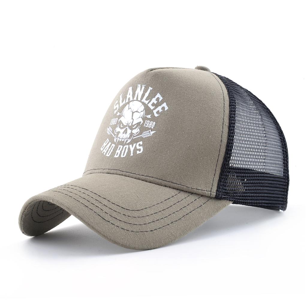 Summer Baseball Cap Outdoor Breathable Mesh Trucker Cap Men Women Printing Skull Snapback Hip Hop Caps Adjustable Visor Cap