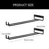 Set of 4 Under Cabinet Wine Glass Organizers Space Saving Designs Sturdy Iron Stemwares Hanger for Kitchen Decoration