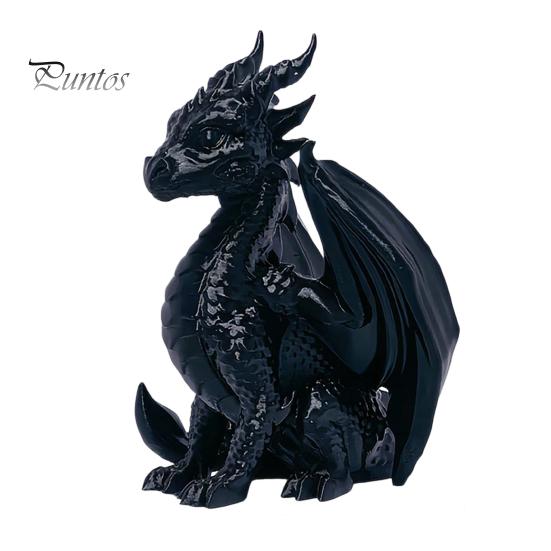 Unique Home Decoration Items 3D Printed Dragon Statue, Winged Figurine, Mythical Creature Creative Desktop Ornaments Sculpture, Office Desk