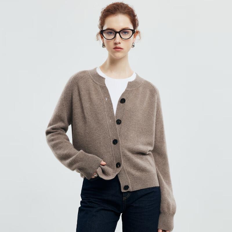 Women's 100% Cashmere Thickened Cardigan Sweater